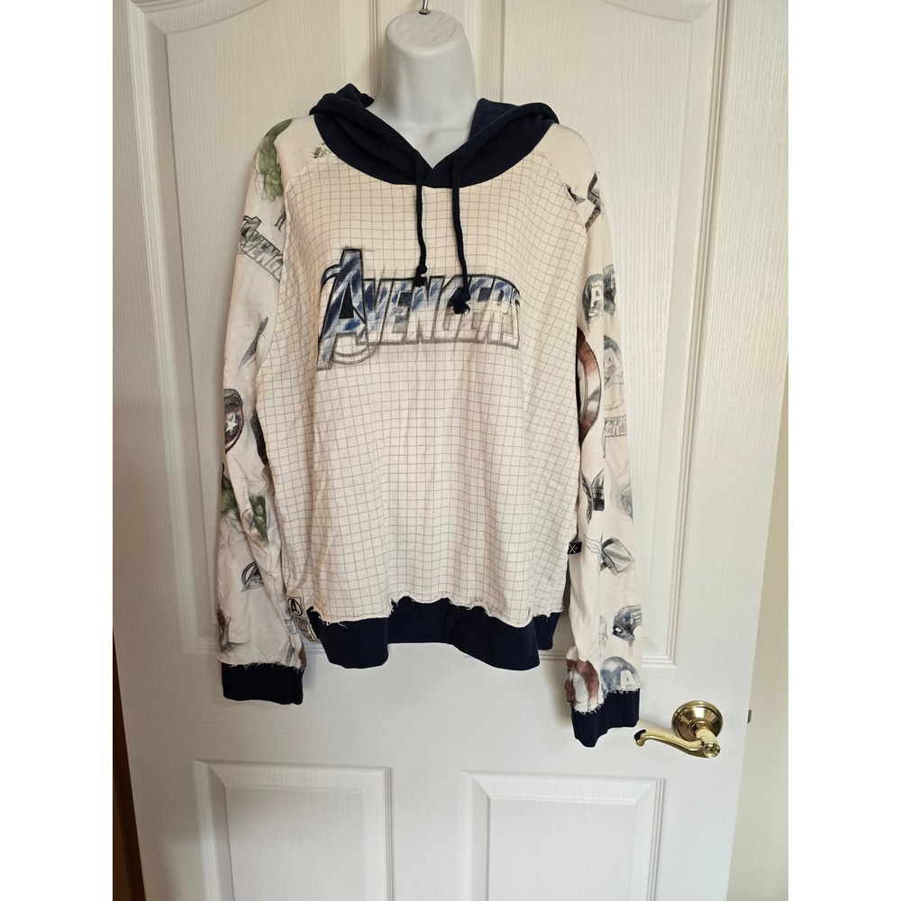 Marvel Avengers Hoodie Shirt Juniors 3XL Grid Print Comic Book‎ Heroes /0214